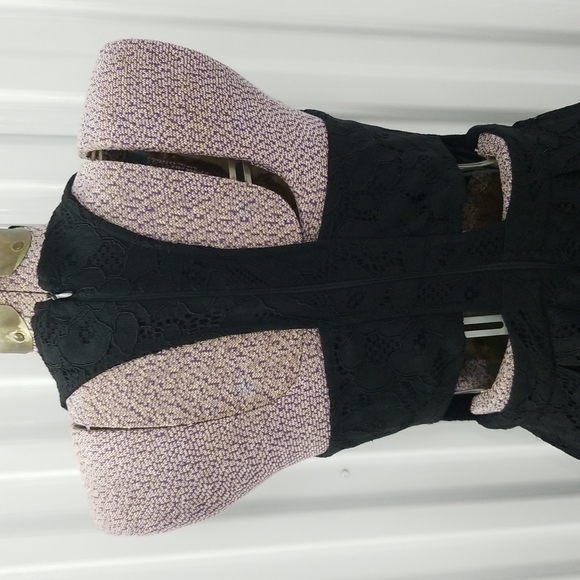 Lulus Black Lace Floral Razor back size cutout Dress - Picture 5 of 8